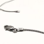 10 kt white gold chain, hallmarked near the clasp